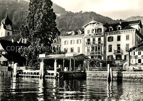 AK / Ansichtskarte Beckenried Hotel Pension Sonne Vierwaldstaettersee Beckenried