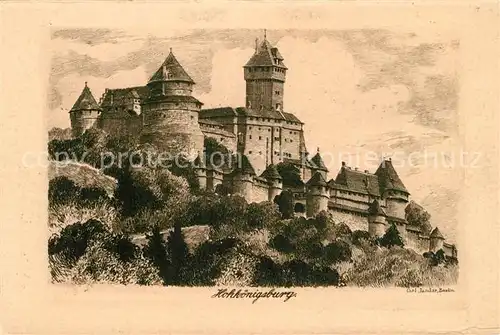 AK / Ansichtskarte Hohkoenigsburg_Haut Koenigsbourg Burg Hohkoenigsburg