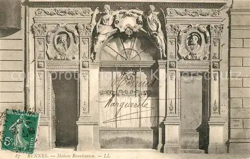 AK / Ansichtskarte Rennes_Ille et Vilaine Maison Renaissance 