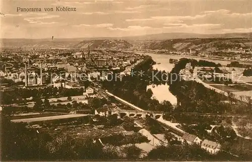 AK / Ansichtskarte Koblenz_Rhein Panorama Koblenz_Rhein