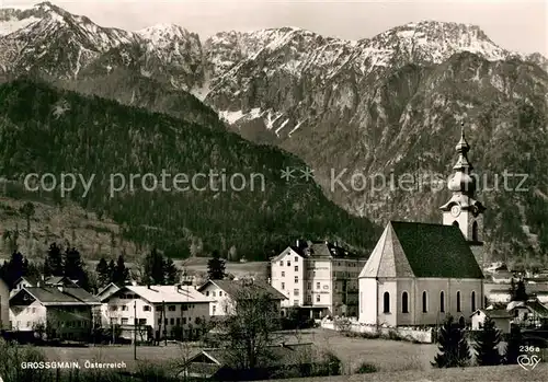 AK / Ansichtskarte Grossgmain Ortsansicht mit Kirche Lattengebirge Grossgmain