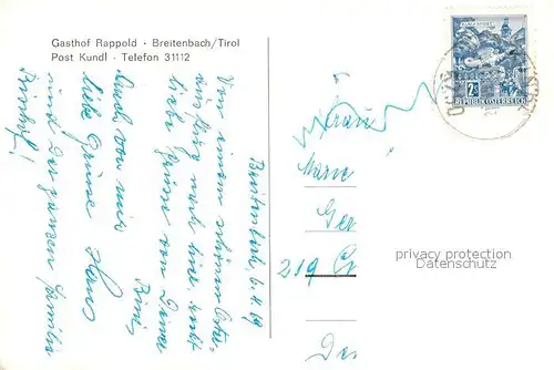 AK / Ansichtskarte Breitenbach_Inn Gasthof Rappold Breitenbach Inn