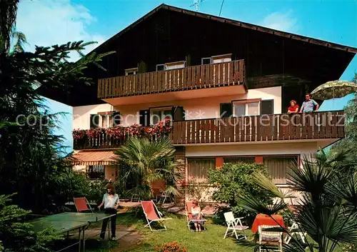 AK / Ansichtskarte Nals_Bozen Pension Lahngut Garten Tischtennis Nals_Bozen
