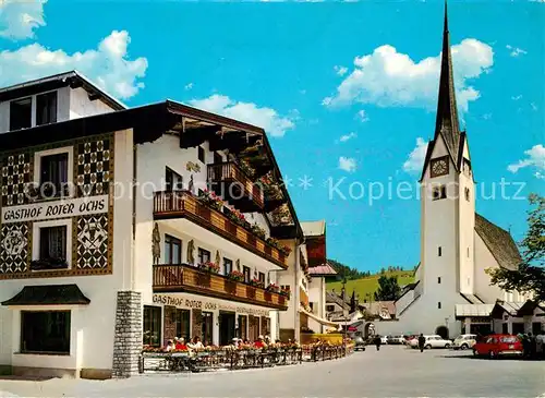 AK / Ansichtskarte Abtenau Gasthof Roter Ochs Marktplatz Kirche Abtenau