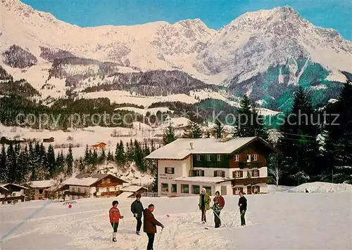 AK / Ansichtskarte Scheffau_Wilden_Kaiser Gasthof Pension Alpenblick Wintersportplatz Kaisergebirge Scheffau_Wilden_Kaiser