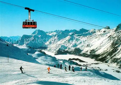 AK / Ansichtskarte Oberengadin_GR Luftseilbahn Corvatsch Panorama Oberengadin GR