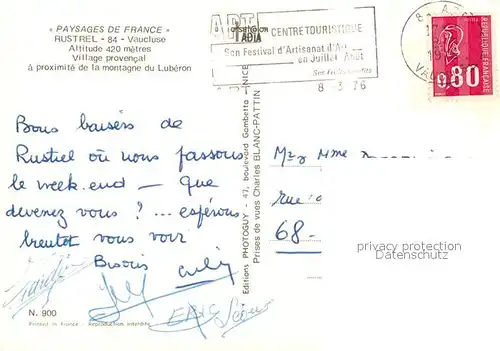 AK / Ansichtskarte Rustrel Village provencal a proximite de la montagne du Luberon Rustrel
