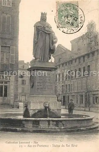 AK / Ansichtskarte Aix en Provence Statue du Roi Rene Aix en Provence