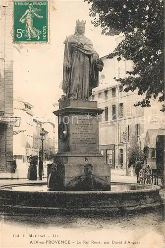 AK / Ansichtskarte Aix en Provence Le Roi Rene par David d Angers Aix en Provence