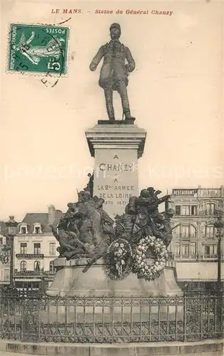 AK / Ansichtskarte Le_Mans_Sarthe Statue du General Chanzy Le_Mans_Sarthe
