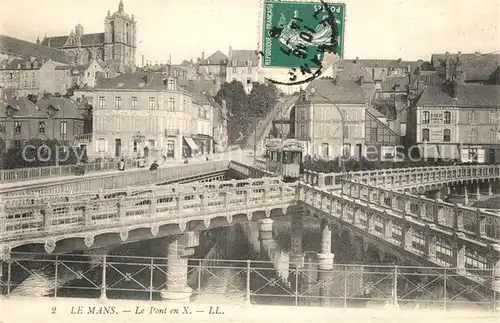 AK / Ansichtskarte Le_Mans_Sarthe Le Pont en X Le_Mans_Sarthe