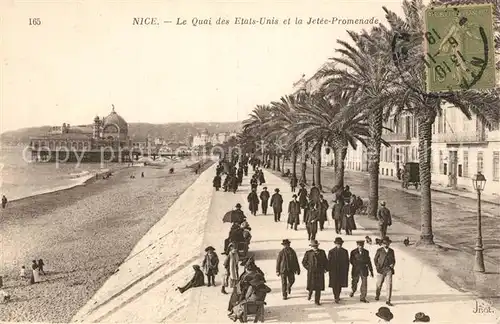 AK / Ansichtskarte Nice_Alpes_Maritimes Le Quai des Etats Unis et la Jetee Promenade Nice_Alpes_Maritimes