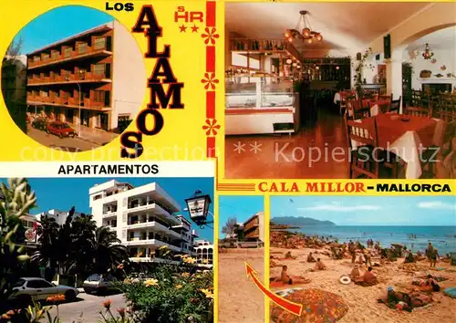 AK / Ansichtskarte Cala_Millor_Mallorca Apartamentos Los Alamos Strand Cala_Millor_Mallorca
