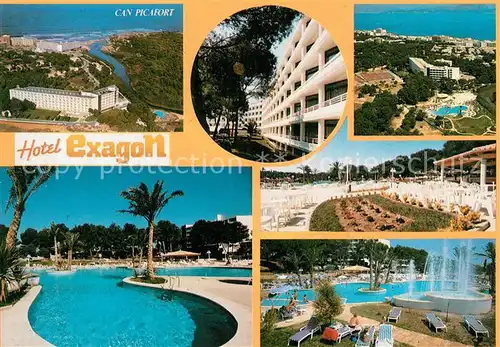 AK / Ansichtskarte Can_Picafort_Mallorca Fliegeraufnahme Hotel Exagon Can_Picafort_Mallorca