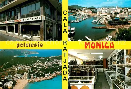AK / Ansichtskarte Cala_Ratjada_Mallorca Peleteria Monica Hafen Flugaufnahme Cala_Ratjada_Mallorca