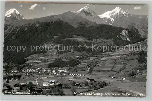 AK / Ansichtskarte Matrei_Brenner mit Nussing Bretterwand und Kendlspitze Matrei Brenner