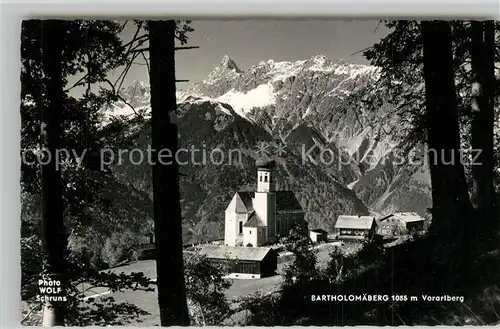 AK / Ansichtskarte Vorarlberg Bartholomaeberg Kirche Vorarlberg