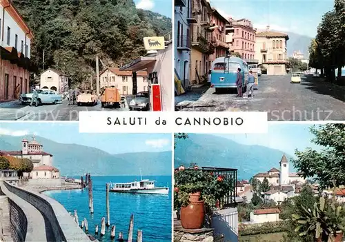 AK / Ansichtskarte Cannobio_Lago_Maggiore Teilansichten Blick zur Kirche Hafen Cannobio_Lago_Maggiore