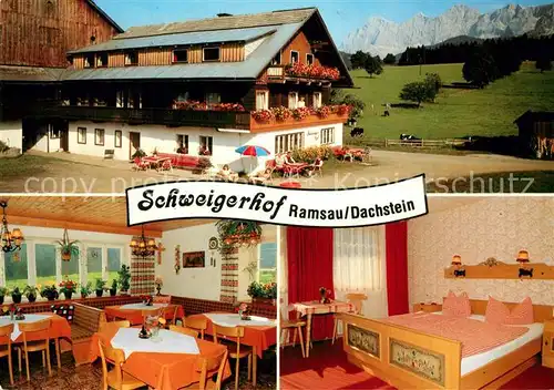 AK / Ansichtskarte Ramsau_Dachstein_Steiermark Urlaub am Bauernhof Schweigerhof Landschaftspanorama Dachsteingebirge Ramsau_Dachstein