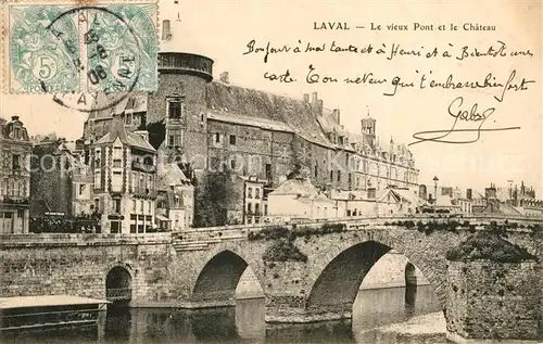 AK / Ansichtskarte Laval_Isere Le vieux Pont et le Chateau Laval Isere