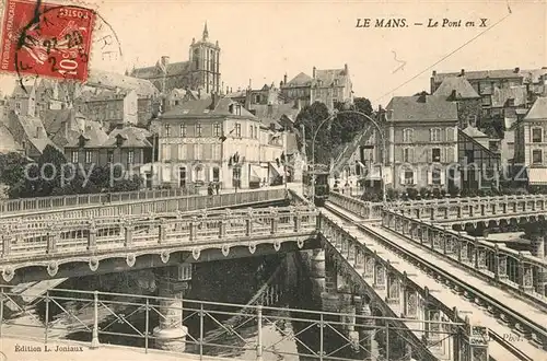 AK / Ansichtskarte Le_Mans_Sarthe Le Pont en X Le_Mans_Sarthe
