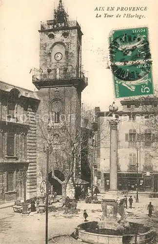 AK / Ansichtskarte Aix en Provence La Tour de l Horloge Aix en Provence