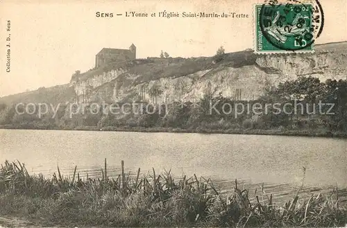 AK / Ansichtskarte Sens_Yonne et lEglise Saint Martin du Tertre Sens_Yonne