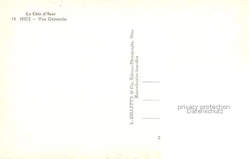 AK / Ansichtskarte Nice_Alpes_Maritimes Vue generale Nice_Alpes_Maritimes