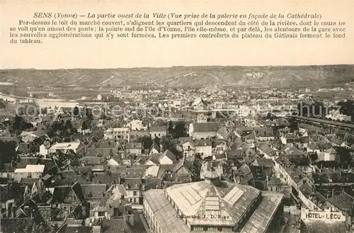 AK / Ansichtskarte Sens_Yonne La partie ouest de la Ville La Cathedrale Sens_Yonne