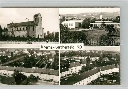 AK / Ansichtskarte Lerchenfeld_Krems Kirche Wohnsiedlung Wohnblocks 