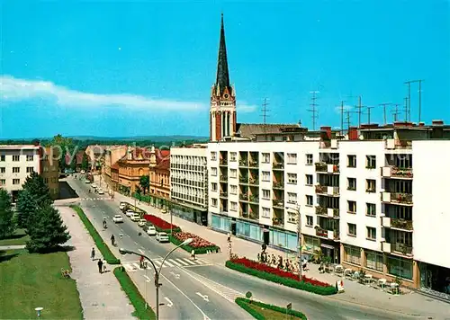 AK / Ansichtskarte Murska_Sobota Hauptstrasse Kirchturm Murska Sobota