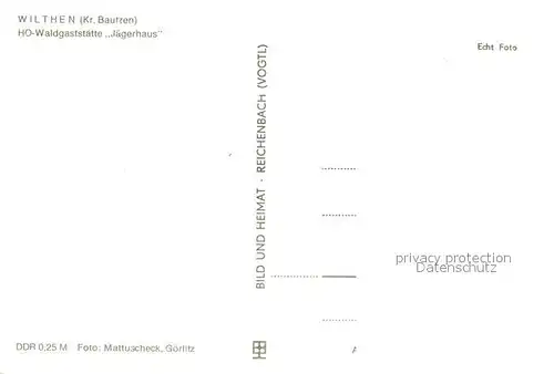 AK / Ansichtskarte Wilthen HO Waldgaststaette Jaegerhaus Wilthen