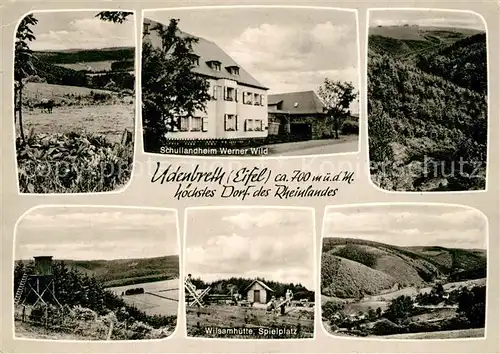 AK / Ansichtskarte Udenbreth Schullandheim Wilsamhuette Spielplatz Hochsitz Landschaftspanorama Udenbreth