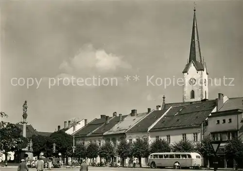 AK / Ansichtskarte Mohelnice Marktplatz Blick zur Kirche Mohelnice