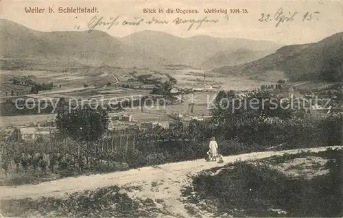 AK / Ansichtskarte Weiler_Ville_Bas Rhin Panorama Blick in die Vogesen Weltkrieg 1914 15 Weiler_Ville_Bas Rhin