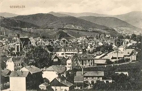AK / Ansichtskarte Gebweiler_Elsass Panorama Blick zu den Vogesen Gebweiler_Elsass