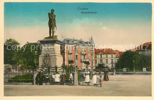 AK / Ansichtskarte Colmar_Haut_Rhin_Elsass Rapp Denkmal Statue Colmar_Haut_Rhin_Elsass