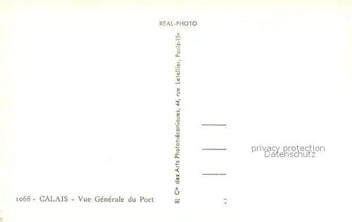 AK / Ansichtskarte Calais Vue generale du port Calais