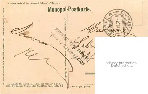 AK / Ansichtskarte Geneve_GE Chemin de fer du Saleve et Chateau de Monnetier Geneve_GE