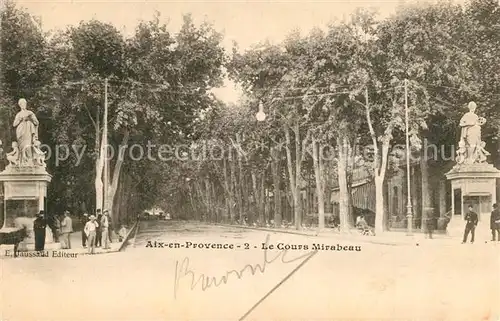 AK / Ansichtskarte Aix en Provence Le Cours Mirabeau Aix en Provence