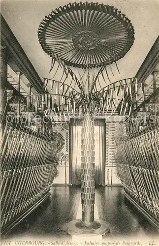 AK / Ansichtskarte Cherbourg_Octeville_Basse_Normandie Salle dArmes Palmier compose de Poignards Cherbourg_Octeville