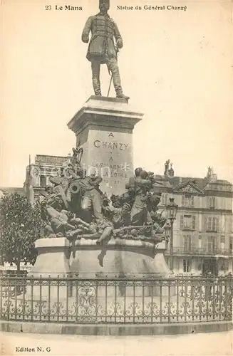 AK / Ansichtskarte Le_Mans_Sarthe Statue du General Chanzy Le_Mans_Sarthe