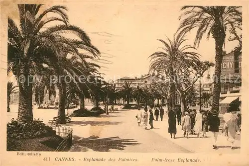 AK / Ansichtskarte Cannes_Alpes Maritimes Esplanade des Palmiers Cannes Alpes Maritimes