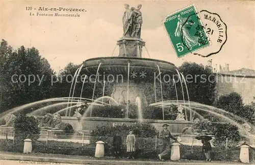 AK / Ansichtskarte Aix en Provence La Fontaine Monumentale Aix en Provence