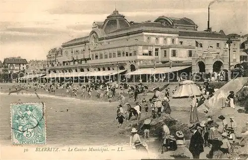 AK / Ansichtskarte Biarritz_Pyrenees_Atlantiques Le Casino Municipal Biarritz_Pyrenees