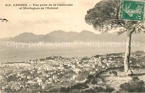 AK / Ansichtskarte Cannes_Alpes Maritimes Vue prise de la Californie et Montagnes de l Esterel Cannes Alpes Maritimes