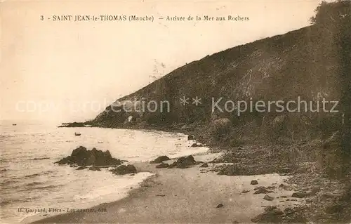 AK / Ansichtskarte Saint Jean le Thomas Arrivee de la Mer aux Rochers Saint Jean le Thomas