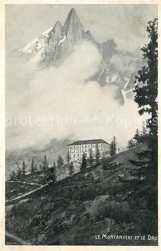 AK / Ansichtskarte Chamonix Le Montanvert et le Dru Chamonix