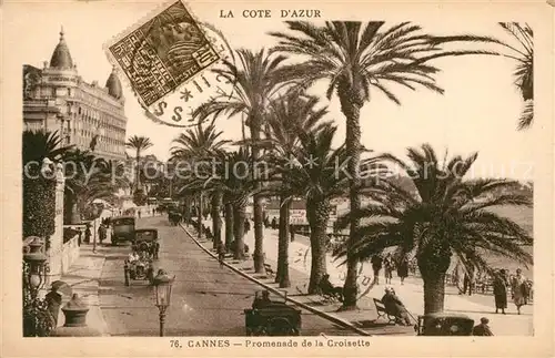 AK / Ansichtskarte Cannes_Alpes Maritimes Promenade de la Croisette Cannes Alpes Maritimes