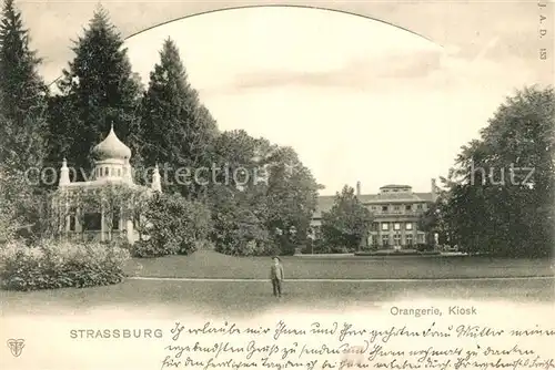 AK / Ansichtskarte Strassburg_Elsass Orangerie Kiosk Strassburg Elsass